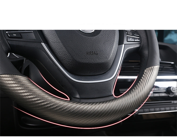 Carbon Fiber Leather Steering Wheel Cover