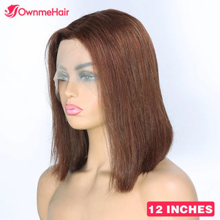 Chocolate Brown Glueless Wig 6x5 HD Transparent Lace Frontal Wig Brazilian Remy Hair Wigs Pre Plucked Ready to Wear and Go