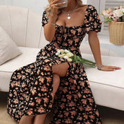 2025 Women's Floral Slim Fit Slit Camisole Dress – Fresh & Chic