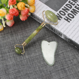 Portable Natural Jade Facial Skin Massager Kit